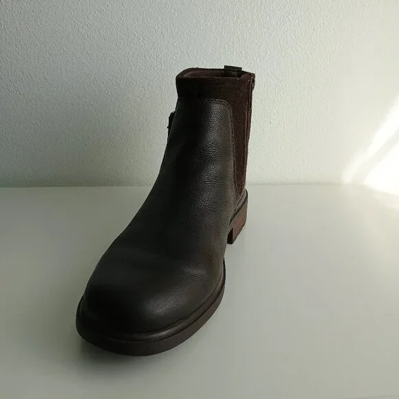 UGG Harrison Moto, Stout Leather (Espresso Brown), Size Women 12 - Picture 3 of 12